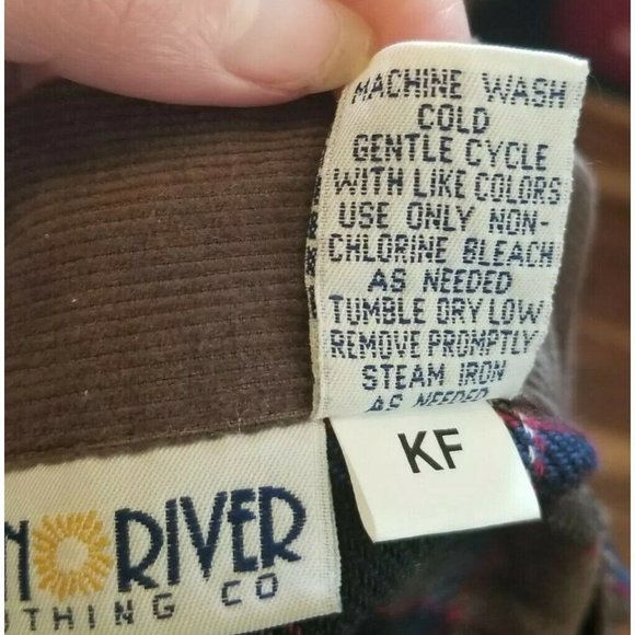 Vintage 90s Flannel Brown Plaid Maxi Skirt Set Vest Fringe Sm Top Medium Skirt - Picture 9 of 11